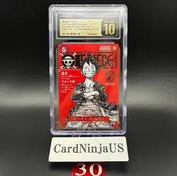 CGC PRISTINE 10 Luffy ST21-014 One Piece Magazine Weekly Shonen Jump Promo TCG - Image 1