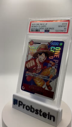2025 ONE PIECE JPN PROMOS OFFICIAL EVENT TOP PRIZE #014 MONKEY D. LUFFY PSA 10 - Image 2