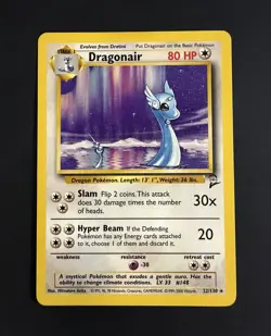 Dragonair 22/130 Base Set 2 Rare Pokemon Card - Image 1