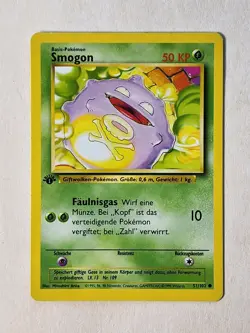Pokemon Card GERMAN Koffing #51/102 CCG Base Set Smogon Near Mint Condition - Image 1