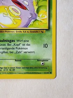 Pokemon Card GERMAN Koffing #51/102 CCG Base Set Smogon Near Mint Condition - Image 4