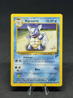 Pokemon Card Wartortle W Promo WOTC Base Set 2 Stamped 63/130 - Image 1