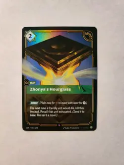 Riftbound League Of Legends Origins Foil Card OGN 077 Zhonyas Hourglass - Image 1