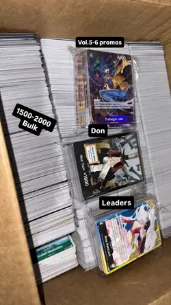 One Piece TCG Bulk Lot of 1500+ Cards Don/Uncommon/Leader/Promos English - Image 1
