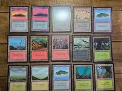 COLLECTORS' EDITION Lot 15 Cards Magic The Gathering MTG Vintage NM Crisp Land - Image 1