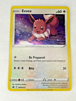 Pokemon TCG NM Eevee SWSH127 [SWIRL] Sword & Shield Promo Cards Holo 2021 - Image 2