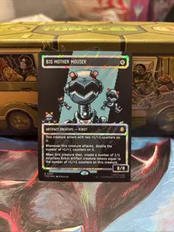 Big Mother Mouser (Borderless) (Surge Foil) Commander: Teenage Magic Mtg - Image 1