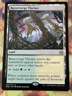 MTG - 1x Razorverge Thicket - Promo Pack / Phyrexia All Will Be One NM - Image 1