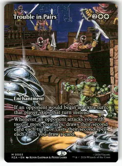 Trouble in Pairs (Borderless) 03 NM MTG PZA Magic - Image 1