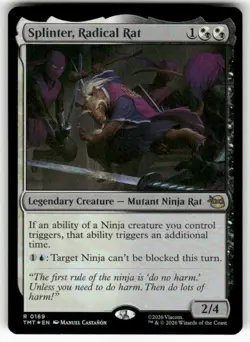 Splinter, Radical Rat 169 NM Foil MTG TMT Magic - Image 1