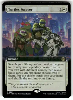Turtles Forever (Extended Art) 261 NM Foil MTG TMT Magic - Image 1