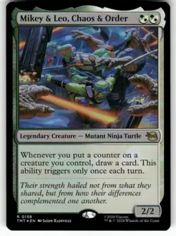 Mikey & Leo, Chaos & Order 158 NM Foil MTG TMT Magic - Image 1