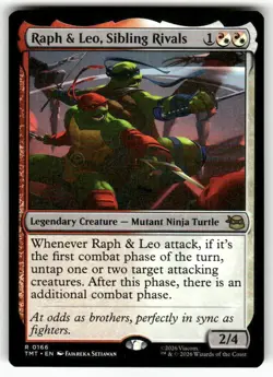 Raph & Leo, Sibling Rivals 166 NM MTG TMT Magic - Image 1