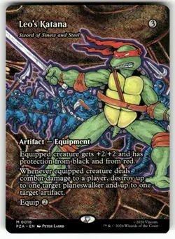 Leo's Katana (Sword of Sinew and Steel) (Borderless) 18 NM MTG PZA Magic - Image 1