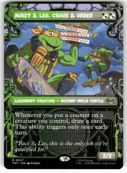 Mikey & Leo, Chaos & Order (Showcase) 247 NM MTG TMT Magic - Image 1