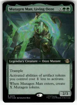 Mutagen Man, Living Ooze (Extended Art) 219 NM Foil MTG TMT Magic - Image 1