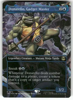 Donatello, Gadget Master (Borderless) 212 NM Foil MTG TMT Magic - Image 1