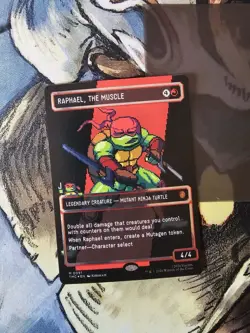 Raphael, the Muscle (0091) (Borderless) (Surge Foil) Commander: Teenage... - Image 1