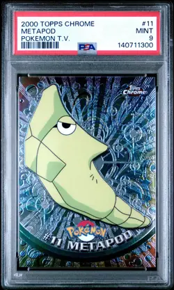 2000 Topps Chrome Pokemon T.V. Metapod #11 Pokemon T.V. PSA 9 - Image 1