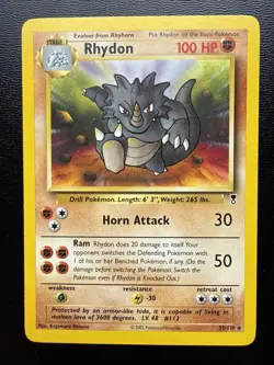 FREE SHIPPING Pokemon TCG Rhydon 35/110 Legendary Collection 2002 WOTC - Image 1