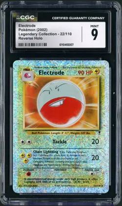 2002 Pokemon Legendary Collection Reverse Holo Electrode 22/110 CGC 9 - Image 1