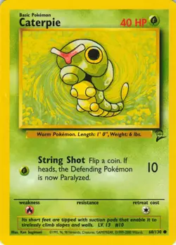 Caterpie - 68/130 Base Set 2 - Pokemon TCG - 2000 - Image 1