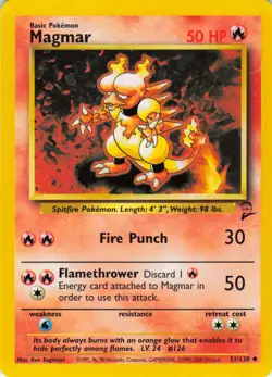 Magmar - 51/130 Base Set 2 - Pokemon TCG - 2000 - Image 1
