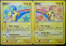 Vintage Minun & Plusle Duo Art (67, 69) Pokemon TCG Hidden Legends 2004 [LP] - Image 1