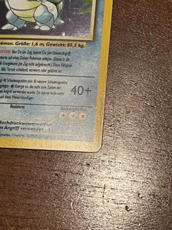 Turtok (German Blastoise) first edition LP Vintage Pokemon TCG Base Set - Image 2