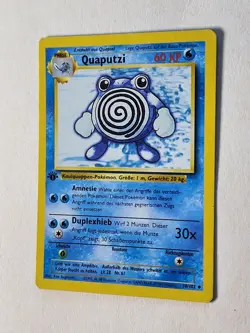 GERMAN (Poliwhirl) Quaputzi 1st Edition Pokemon Base Set 38/102 Uncommon NM - Image 2