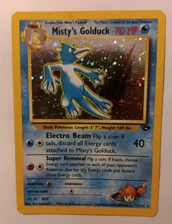 💎Misty's Golduck💦 12/132 Gym Challange Holo✨ Rare Vintage Pokemon TCG WOTC💎 - Image 1