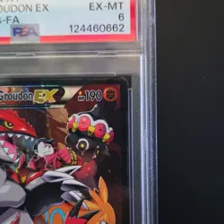 Pokemon EX Team Magma's Groudon Full Art Holo 15/34 Double Crisis PSA 6 - Image 4