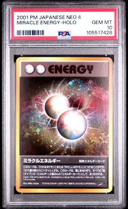2001 POKEMON JPN NEO 4 MIRACLE ENERGY-HOLO PSA 10 - Image 1