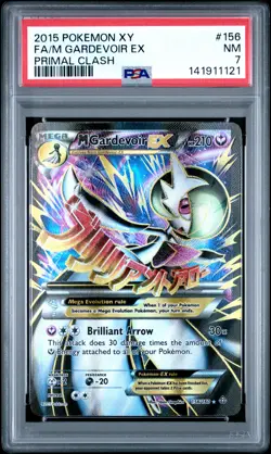 2015 POKEMON XY PRIMAL CLASH #156 FULL ART/M GARDEVOIR EX PSA 7 - Image 1