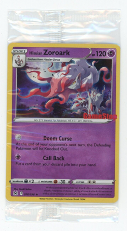 2022 Pokemon Lost Origings Hisuian Zoroark Holo Gamestop Exclusive 076 - Image 1