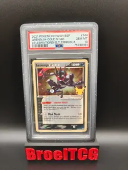 2021 POKEMON SWSH BLACK STAR PROMO #144 GRENINJA-GOLD STAR PSA 10 - Image 1