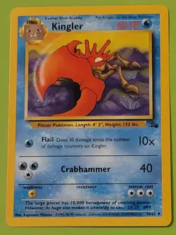 Kingler 38/62 - Fossil Unlimited Pokemon TCG - Image 1