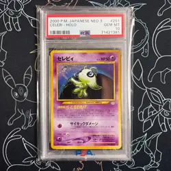 PSA 10 - Neo 3 Japanese Celebi HOLO Pokemon - Image 1
