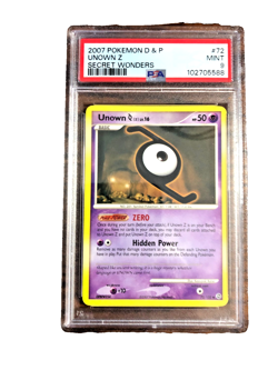 Unown Z Regular Uncommon #72 - PSA MINT 9 - 2007 DP Secret Wonders - Pokemon TCG - Image 1