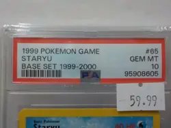 G125 STARYU 65/102 - BASE SET 1999-2000 POKEMON slab PSA 10 GEM MINT - Image 5