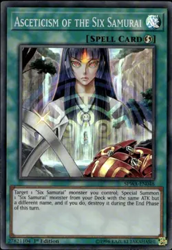 Asceticism of the Six Samurai 1st Ed Super Rare SPWA-EN048 Yu-Gi-Oh! - Image 1
