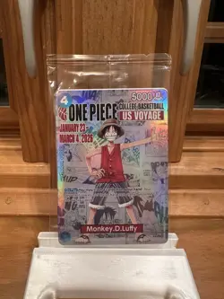 One Piece Monkey.D.Luffy US Voyage College Basketball SEALED - Image 1