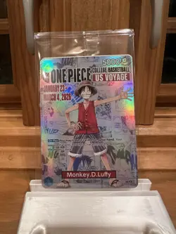 One Piece Monkey.D.Luffy US Voyage College Basketball SEALED - Image 1