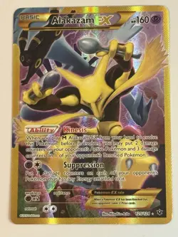 Pokemon TCG Alakazam EX Fates Collide 125/124 Full Art Secret Rare Card - Image 1