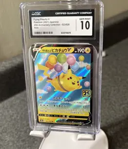CGC 10 Flying Pikachu V 023/028 RR 25th Anniversary Collection s8a Pokemon Card - Image 1