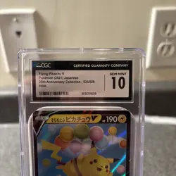 CGC 10 Flying Pikachu V 023/028 RR 25th Anniversary Collection s8a Pokemon Card - Image 2