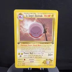 Lt. Surge's Electrode 52/132 Gym Challenge 1st Edition Non-Holo Pokemon Card NM+ - Image 1