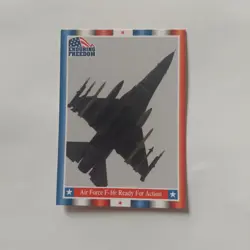 2001 Topps Enduring Freedom #82 Air Force F-16 Ready Action Trading Card Single - Image 1