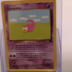 Pokemon Slowpoke Fossil 55/62 Regular Common 50 HP English TCG Card - Image 1