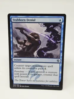 MTG Stubborn Denial Khans of Tarkir Regular Lightly Played - Image 1